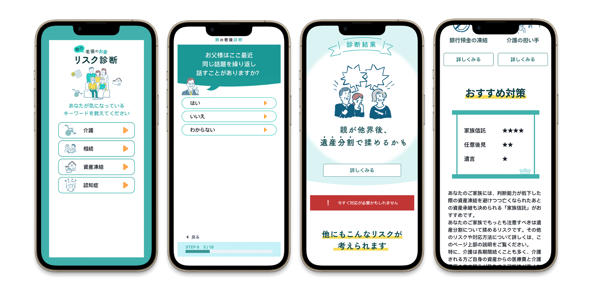 「親の老後のお金 リスク診断」プロトタイプ